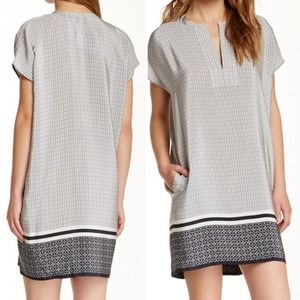 Vince 100% Silk Trapunto Dress